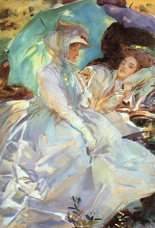 John Singer Sargent Reading oil painting image